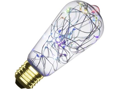 Ledkia Lâmpada LED (1 W - Casquilho: E27 - Luz RGB - 80 lm)