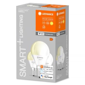 Ledvance LED-lampa Smart+ WiFi, dimbar, E14, 4,9 W, 3-pack