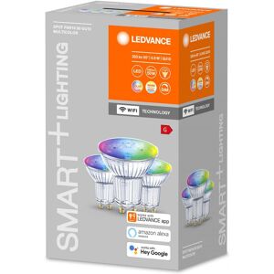 Ledvance LED-lampa, Smart+ WiFi, multifärg, PAR16, Spot GU10, dimbar, 4,9 W, 3-pack