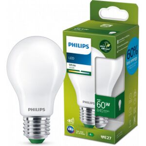 Philips Ultra Effektiv Led-Lampa, E27, 3000 K, 840 Lm, Opal Yta.