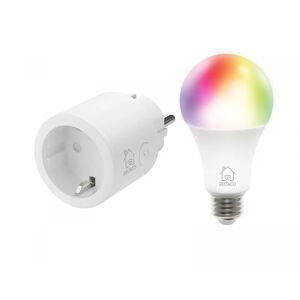 Deltaco Smart Home Smart Plug Wifi + Rgb Led-Lampa E27 Wifi 9w