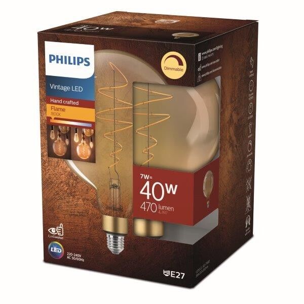 Philips 8719514313781 LED žiarovka 7W / 40W   E27   470lm   1800K   G200 - stmievateľná, zlatá