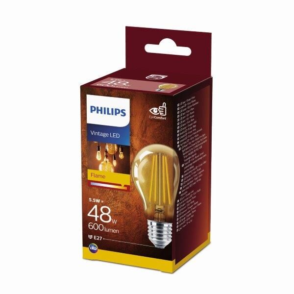 Philips Vintage classic LED 5,5W/48W 600lm A60 E27 2700K GOLD NDSRT4