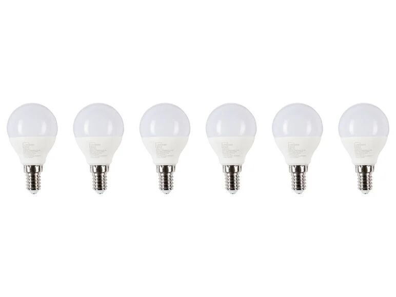 Livarno Home LED žiarovka, 6 kusov  (E14 / 3 W / klasický guľatý tvar)
