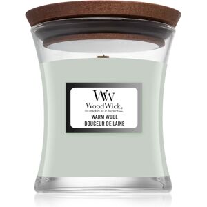 Woodwick Warm Wool scented candle with wooden wick 85 g