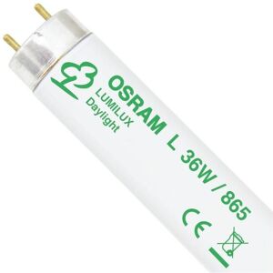 Osram T8 Fluorescent Tube 36W 4ft 6500K - Cool Daylight