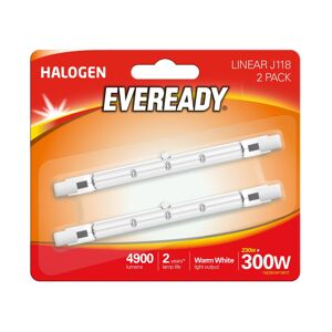 Eveready ECO Halogen 230W (300W Equivalent) Linear Light Bulb, Pack of 2, R7s, 3