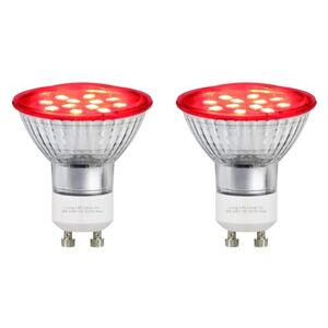 Long Life Lamp Company 3w Red GU10 LED Colour Light Bulb (Pack of 2)