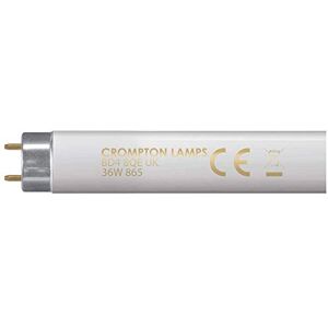 Crompton Lamps Fluorescent 4ft T8 Tube 36W G13 Triphosphor F36W 865 6500K Daylight 3100lm 1212mm Length 2-Pin Light