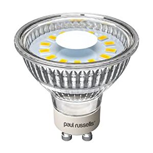 paul russells GU10 LED Bulbs – Pack of 1-35W Spotlight Equivalent, 4W 450lm Energy Saving Light Bulbs, 100° Wide Beam - 4000K Cool White Frosted - Non-Dimmable Lamps