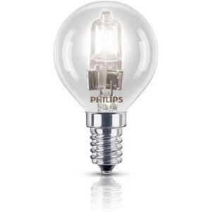 Philips GLS Golf Ball E14 SES Small Edison Screw Halogen EcoClassic P45 Energy Saving Dimmable Light Bulb 220-240v, 42W - Pack of 4