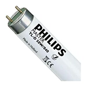 Philips Fluorescent Light Bulbs TL-D 58 Watt 840 Pack of 10