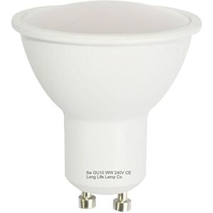 Long Life Lamp Company 10 Pack GU10 6W LED Beautiful Cool White Colour 50w Replacement for Halogen Bulb