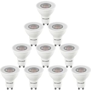 paul russells GU10 LED Bulbs – Pack of 10-50W Spotlight Equivalent, 4W 345lm Energy Saving Light Bulbs, 36° Wide Beam - 4000K Cool White Frosted - Non-Dimmable Lamps