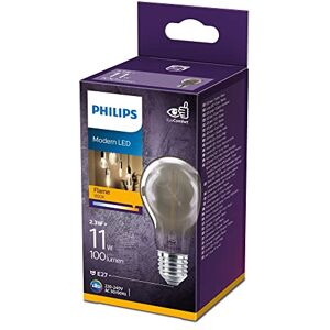 Philips LED Classic A60 Smoky Light Bulb [E27 Edison Screw] 2.3W - 11W Equivalent, Flame Warm White (1800K), Non-Dimmable.