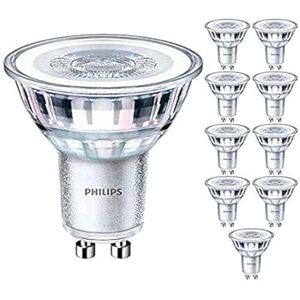 10 x Pack Philips 4.6w = 50w 240v GU10 36 Degree Beam LED Corepro Energy Saving Lamp