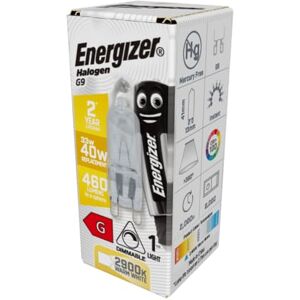 Energizer G9 Bulbs 33w = 40w G9 Halogen Bulbs. Warm White. Pack of 10. Dimmable. Suitable for G9 Light Fittings, Wax Burner, Salt lamp etc