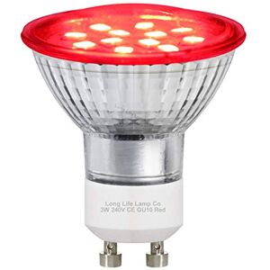 Long Life Lamp Company 3w Red GU10 LED Colour Light Bulb 240v