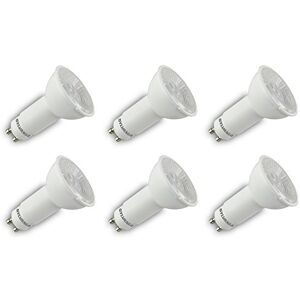 SYLVANIA Pack of 6 X SLYVANIA REFLED ES50L 345LM 830 36D Long Neck GU10 LED Light Bulb