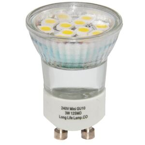 Long Life Lamp Company Mini GU10 SMD LED Replacement for Small Halogen GU10 35mm in Warm White