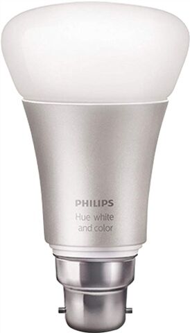 Refurbished: Philips Hue Colour and White Ambiance LED Light Bulb (9W B22 Cap), A