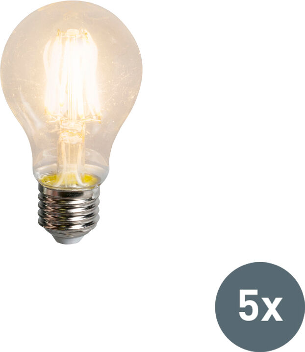 Calex Set of 5 E27 LED Filament A60 5.5W 600LM