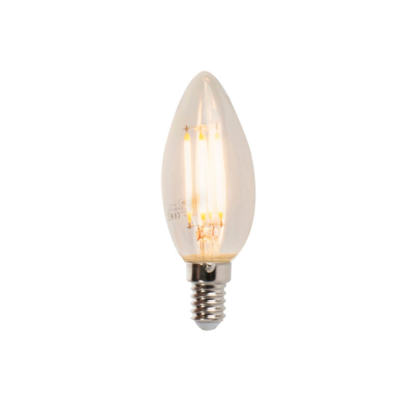 LUEDD Set of 3 E14 LED B35 Candle Clear Filament 5W 470LM 2700K Dimmable