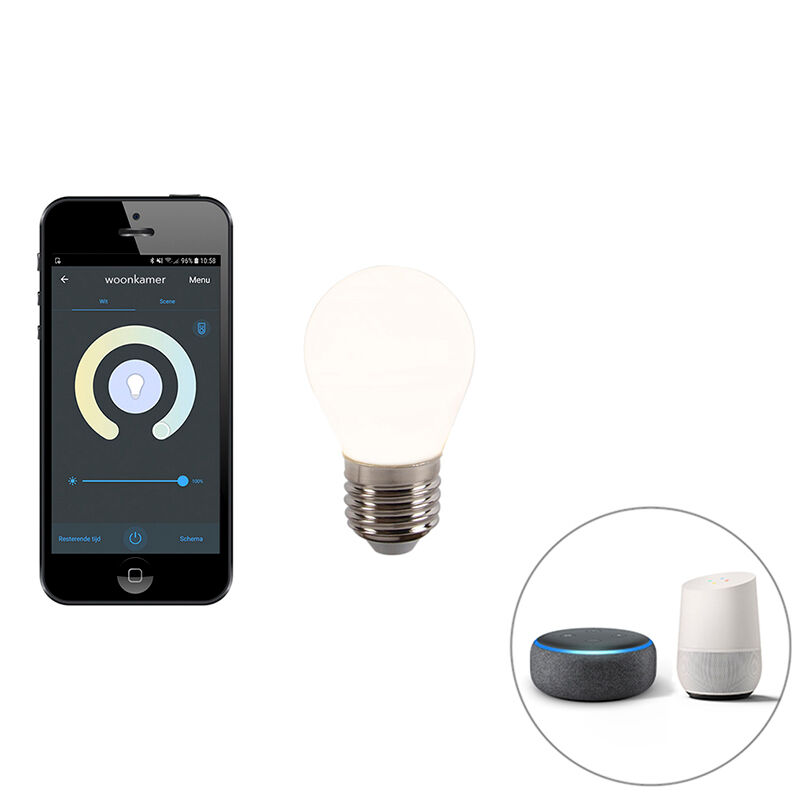 Calex E27 dimmable LED lamp P45 WiFi Smart with app 400 lm 2200 - 4000K
