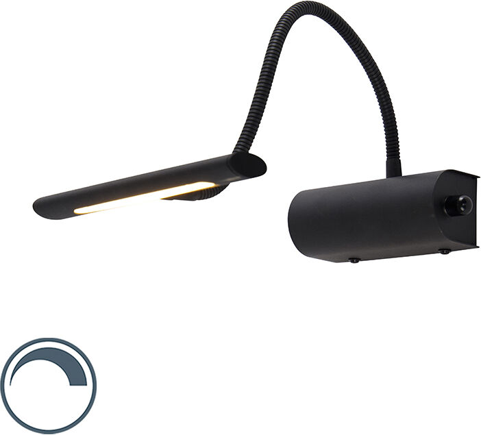 QAZQA Design wall lamp black 18.5 cm incl. LED with dimmer - Tableau