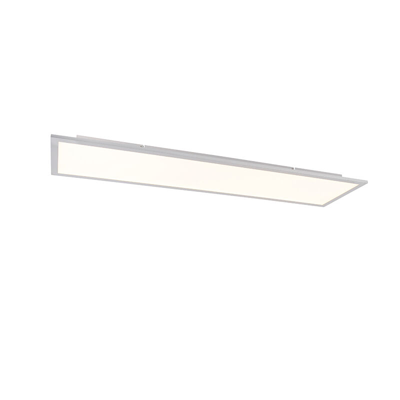 QAZQA Modern LED-paneel staal 120 cm incl. LED en dimmer - Liv