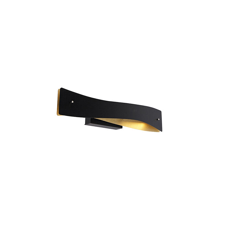 MTK Leuchten Modern wall lamp black with gold incl. LED - Sjaak