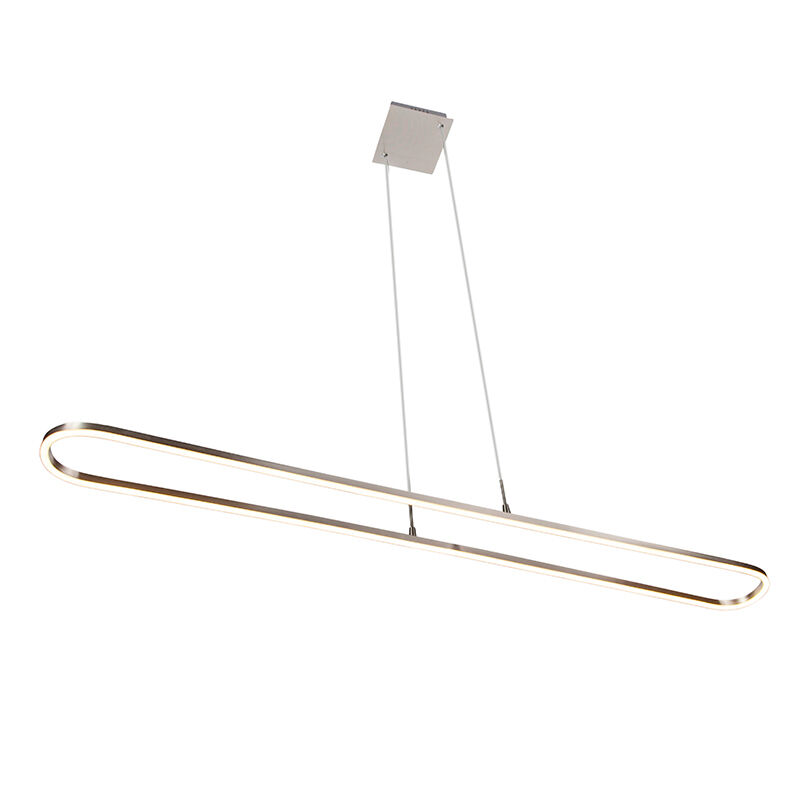 QAZQA Modern hanging lamp steel incl. LED 3-step dimmable - Charlie