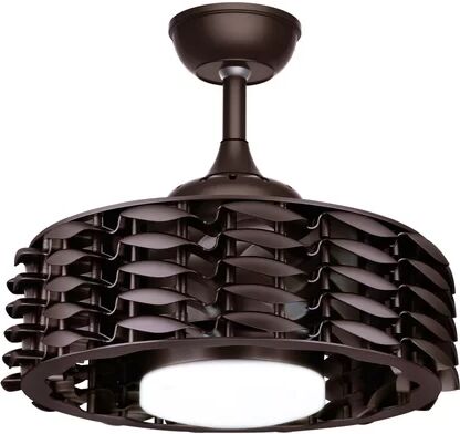 CristalRecord Alum LED Ceiling Fan CristalRecord Finish: Black  - Size: 27cm H X 50cm W X 50cm D