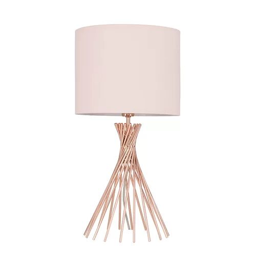 Ebern Designs Trentin 40cm Table Lamp Ebern Designs Shade Colour: Pink, Bulb Included: No 30cm H x 30cm W x 1.8cm D