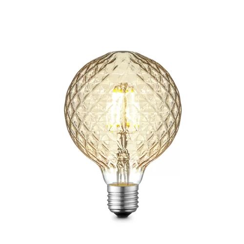Symple Stuff 4W E27 Dimmable LED Vintage Edison Globe Light Bulb Amber Symple Stuff  - Size: Single (3')