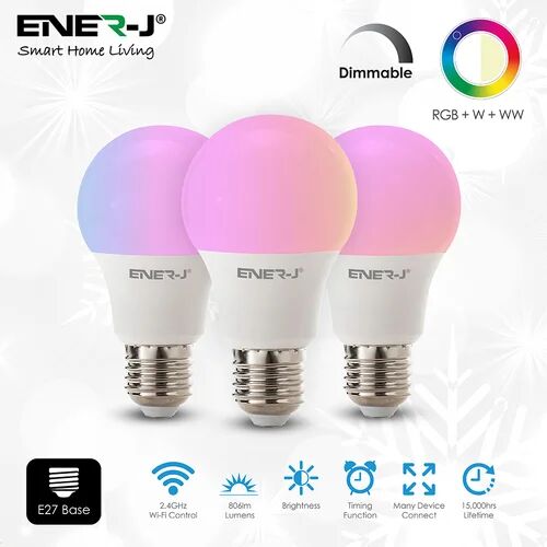 ENER-J 9W E27 Dimmable LED GLS Light Bulb ENER-J  - Size: 91cm H X 61cm W X 29cm D