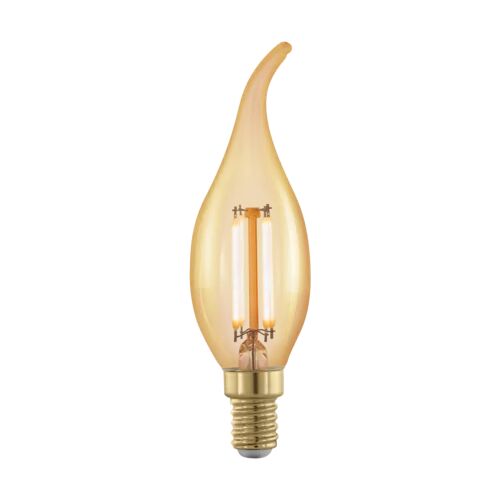Symple Stuff 4W E14 Dimmable LED Vintage Edison Candle Light Bulb  Amber (Set of 10) Symple Stuff  - Size: 12cm H X 3cm W