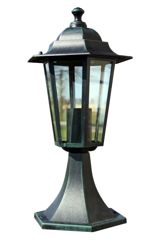 vidaXL Lampe de jardin Vert foncé/Noir Aluminium