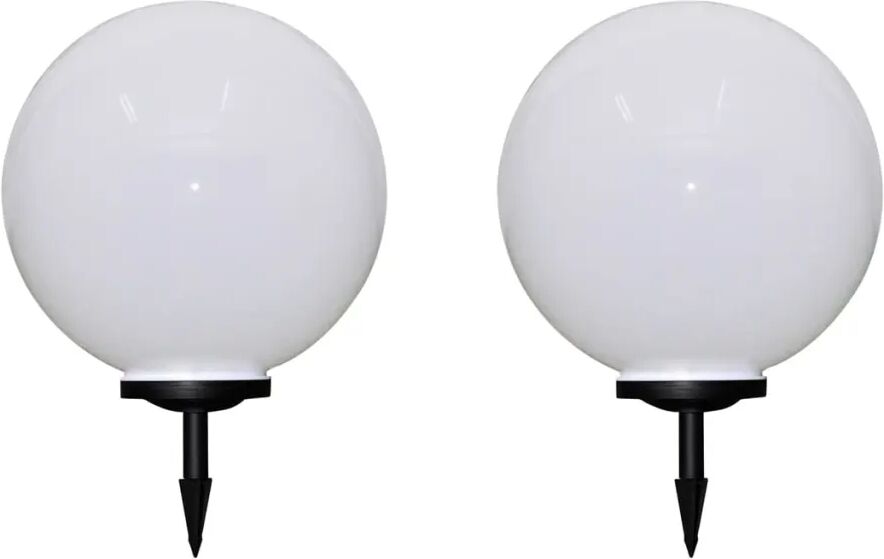 vidaXL 2 pcs Lampes d'allée d'extérieur à LED 50 cm et piquet au sol