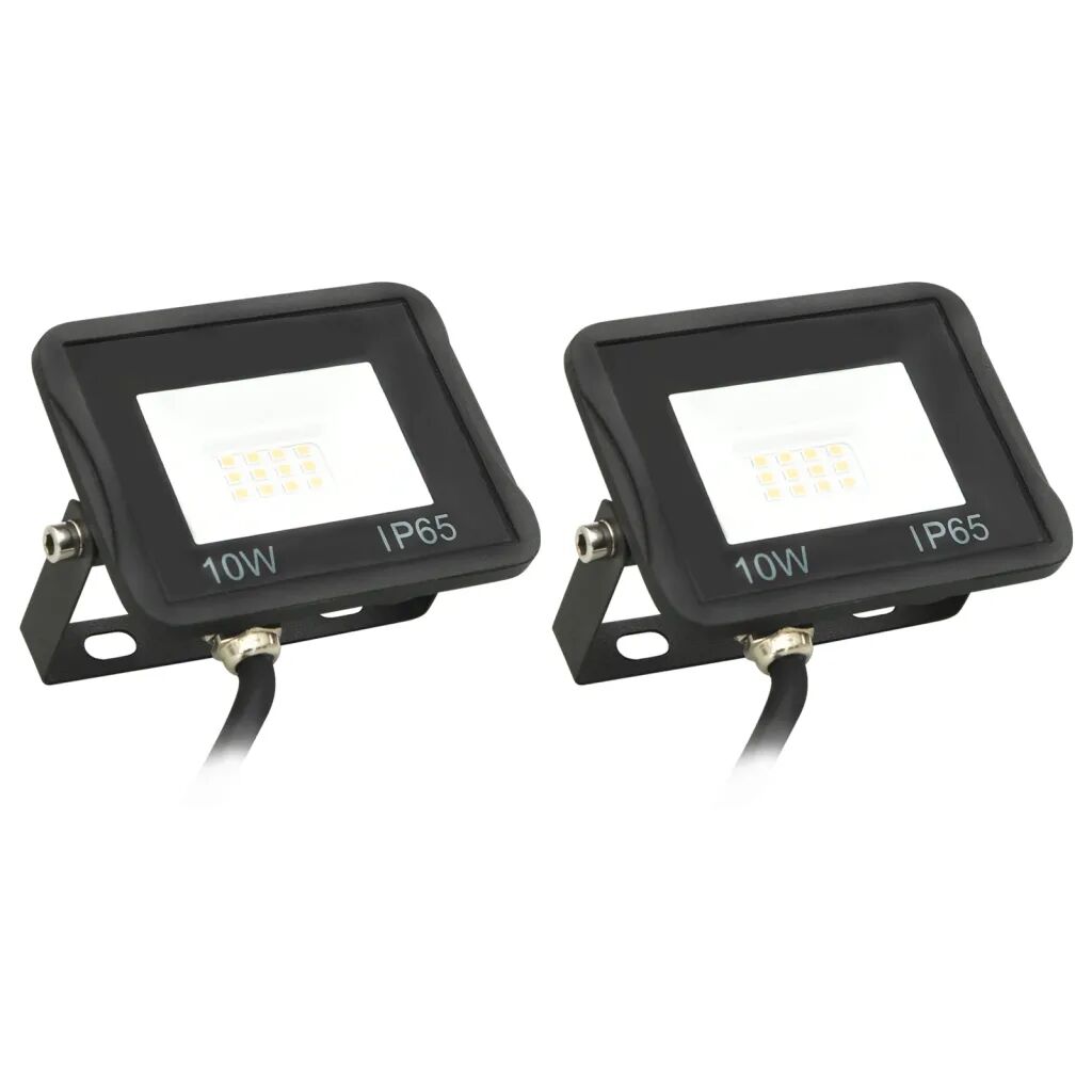 vidaXL Projecteurs à LED 2 pcs 10 W Blanc chaud