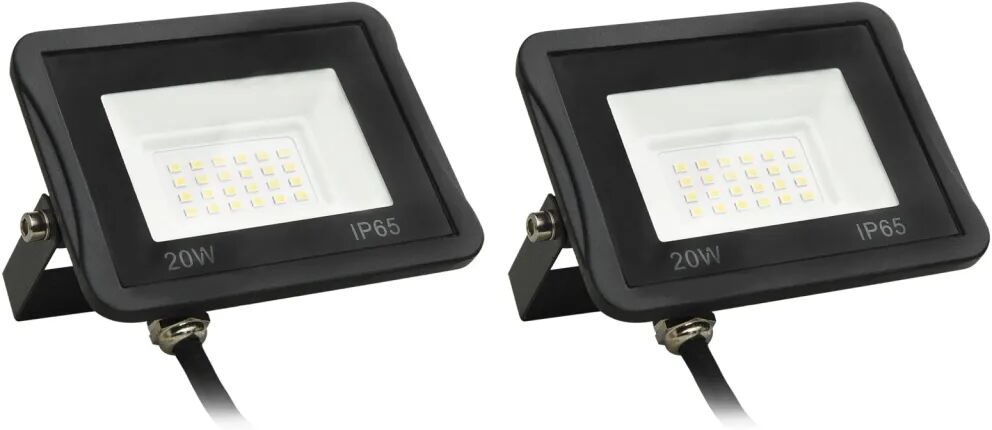 vidaXL Projecteurs à LED 2 pcs 20 W Blanc froid