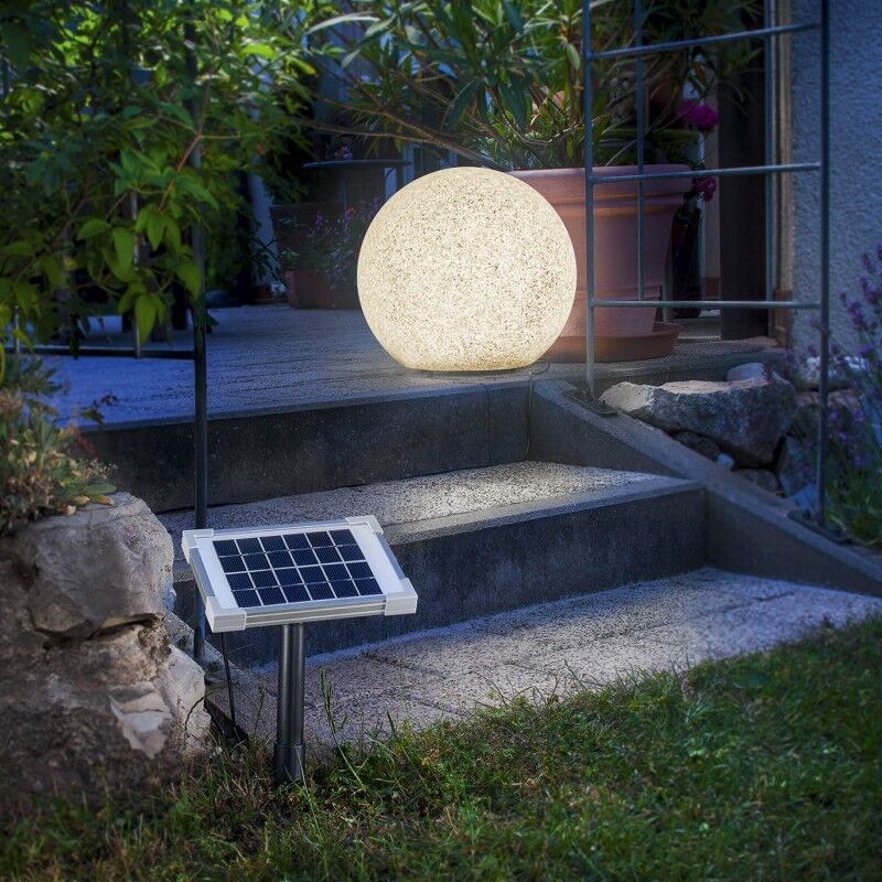 Esotec Lampe boule solaire couleur changeante ou fixe Stone 40 cm
