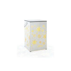 STT LED Laterne »Snowflake Recharge USB« Gold, Weiss