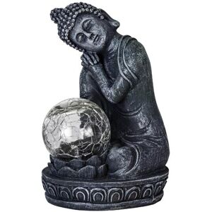 EGLO LED Gartenleuchte »SOLAR Buddha grau« Grau