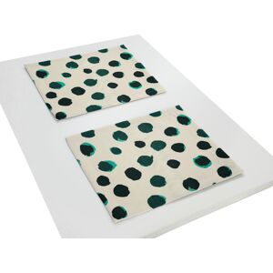 Adam Platzset »Dots«, nachhaltig aus Bio-Baumwolle,Made in Germany natur/dunkelgrün Größe