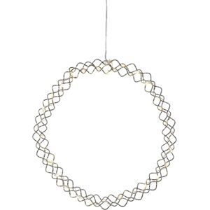 STAR TRADING Weihnachtsbaumkugel »Kranz Hoop, 30 LEDs, Ø 30 cm, Chrom«  Größe