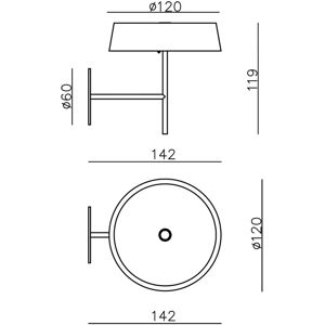 Deko-Light LED-Wandleuchte Miram mit Akku, dimmbar, gelb