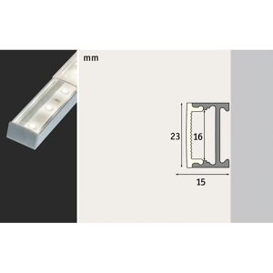 Paulmann Square Profil, alu, Diffusor satiniert 1m