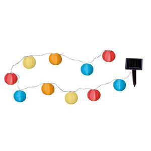 STAR TRADING Bunte LED Solarlichterkette mit 10 Lampions