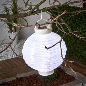 STAR TRADING LED-Solar-Lampion Jerrit 20 cm, weiß